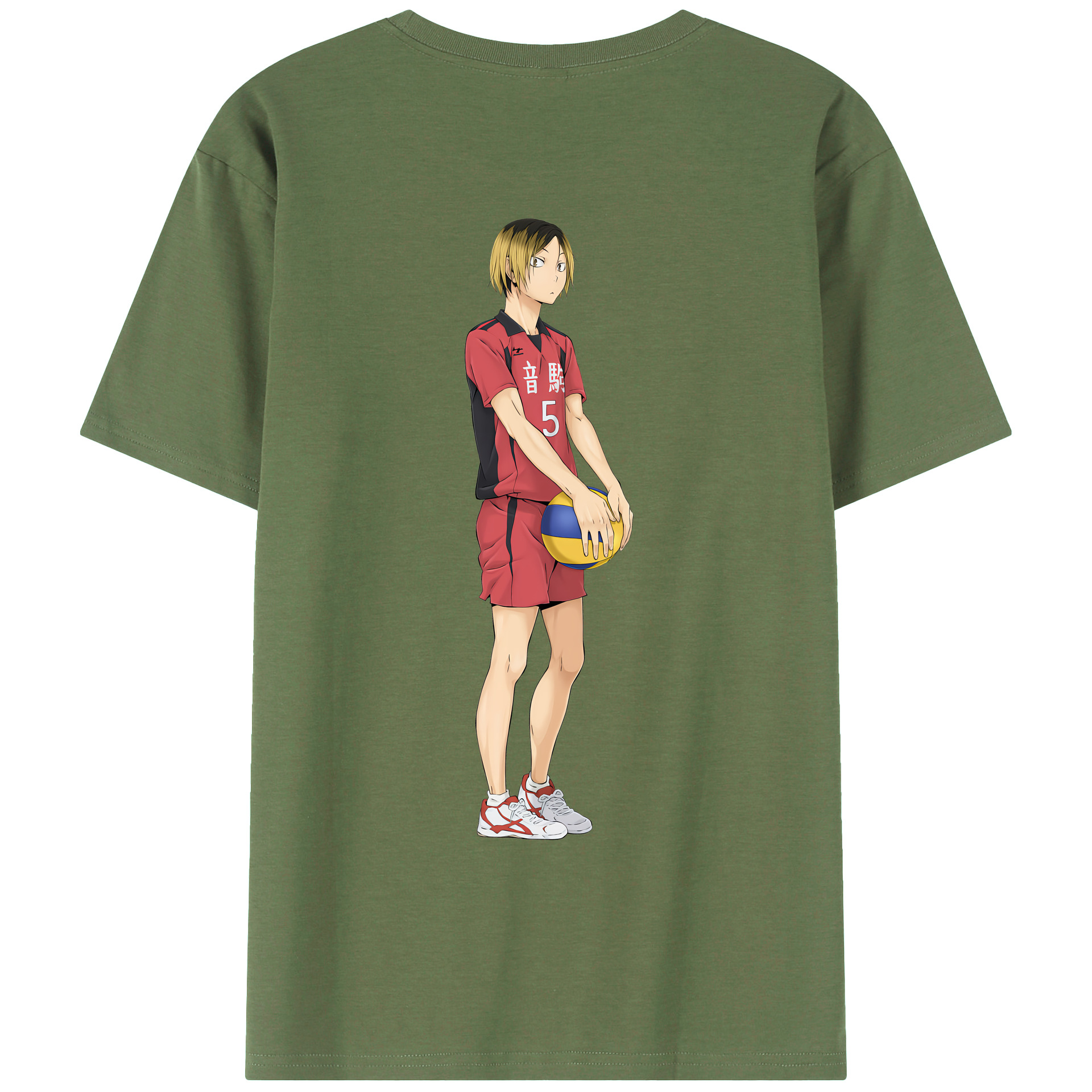 （画像用） ハイキュー!! Haikyu!! 綿100％ メンズ半袖Tシャツ（バックプリント） 通気性
